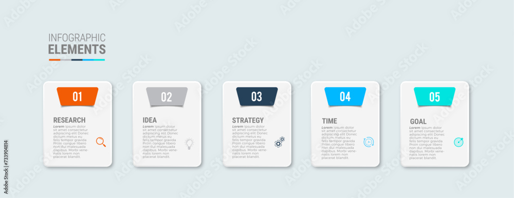 Business infographic template design icons 5 options or steps Business infographic template design icons 5 options or steps