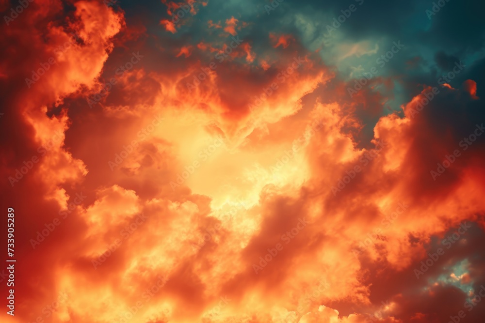 Romantic sunset with heartshaped clouds. Romantic sunset with heartshaped clouds.