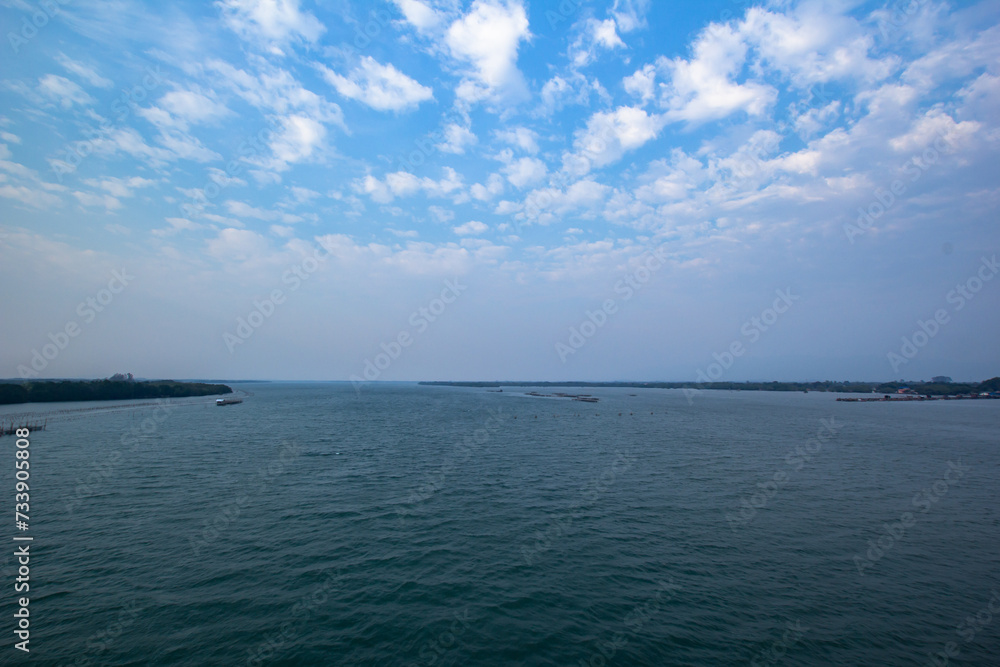 beautiful sea view and blue syk