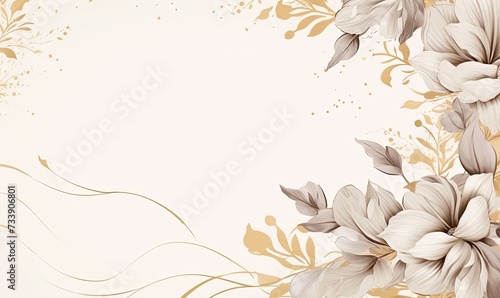 Floral Elegance: A Serene Display of White Blooms and Golden Foliage