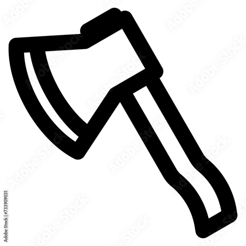 axe vector outline icon