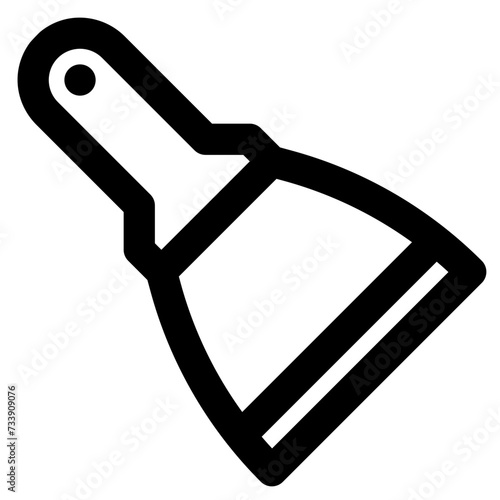 putty knife vector outline icon
