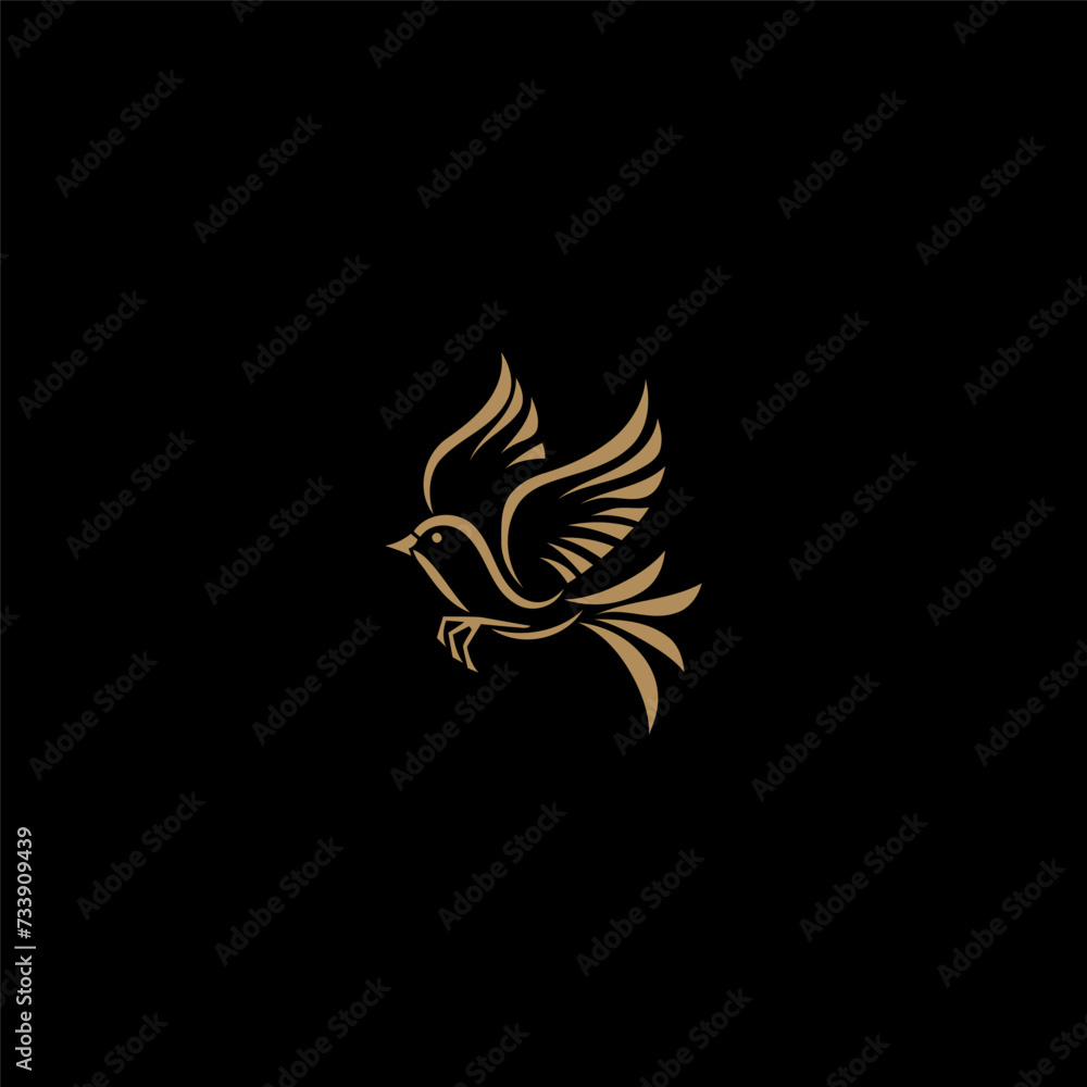 Bird logo design icon template