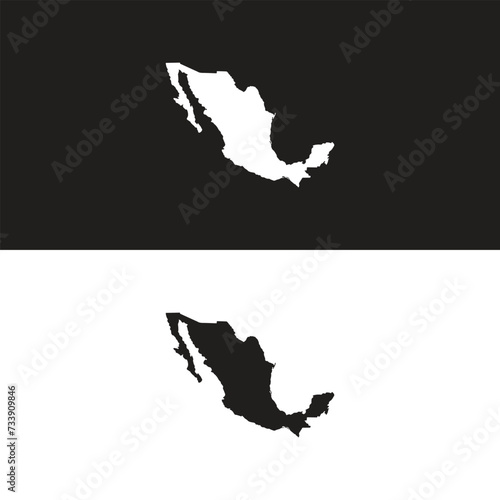 mexico map. High detailed map of mexico on white background. Vector illustration eps 10.