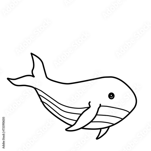 Whale Sea Animal Outline 