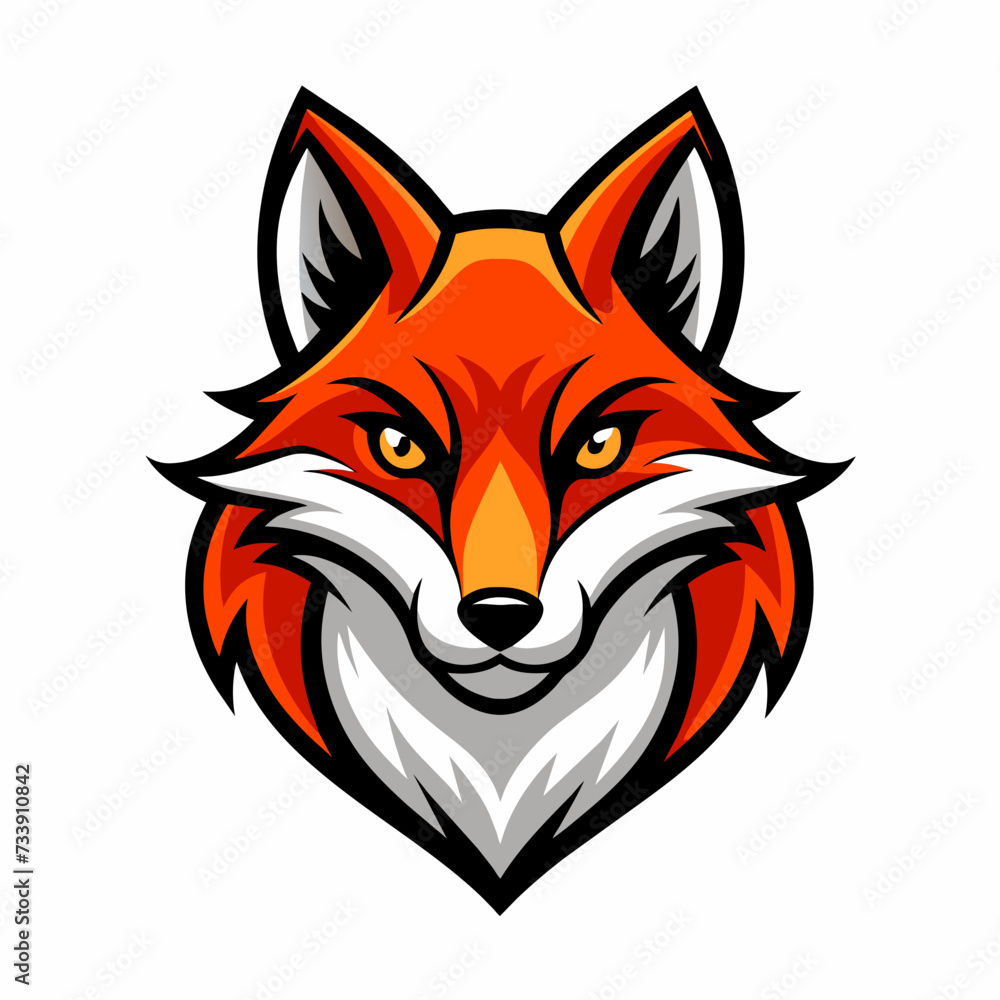 FOX HEAD LOGO CREATED BY GENERATIVE AI