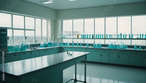 Empty chemisrty lab  oldstyle