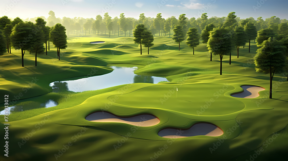 Golf background, explore the wonderful world of golf