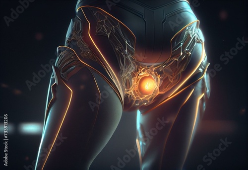 abductors - inner thigh 2. Generative AI photo