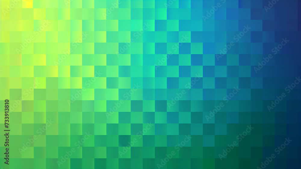 Pixelated Hues: A Gradient of Blue and Green in Pixel Art Pixelated Hues: A Gradient of Blue and Green in Pixel Art