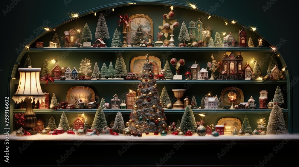 lights holiday shelf