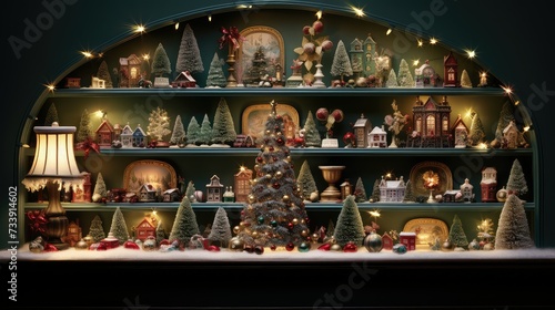 lights holiday shelf