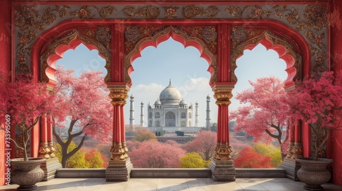 creative illustration of the Taj Mahal photo