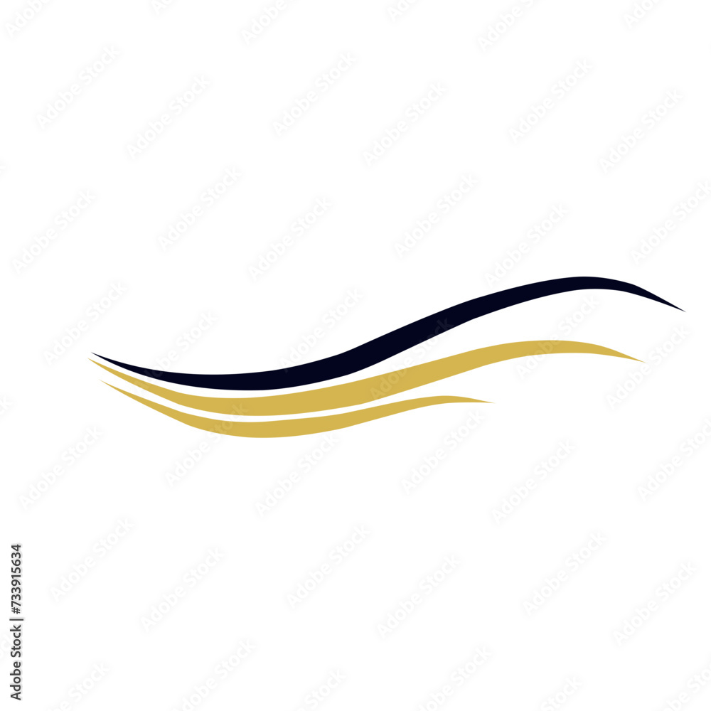Gold Modern Waves Gold Modern Waves