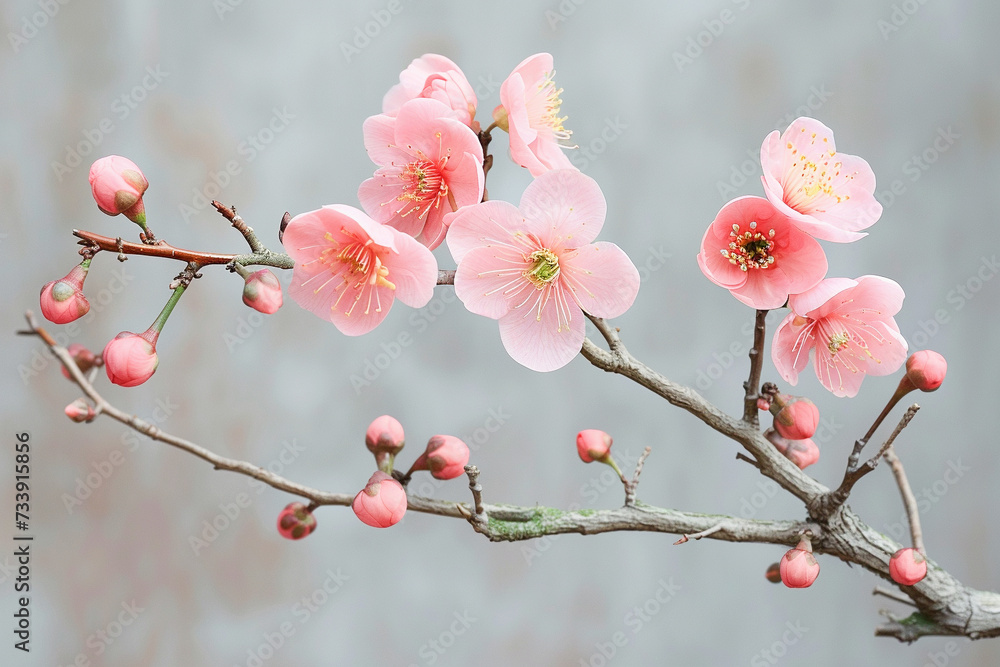 Vibrant Pink Cherry Blossoms in Full Bloom Under Soft Spring Light Vibrant Pink Cherry Blossoms in Full Bloom Under Soft Spring Light