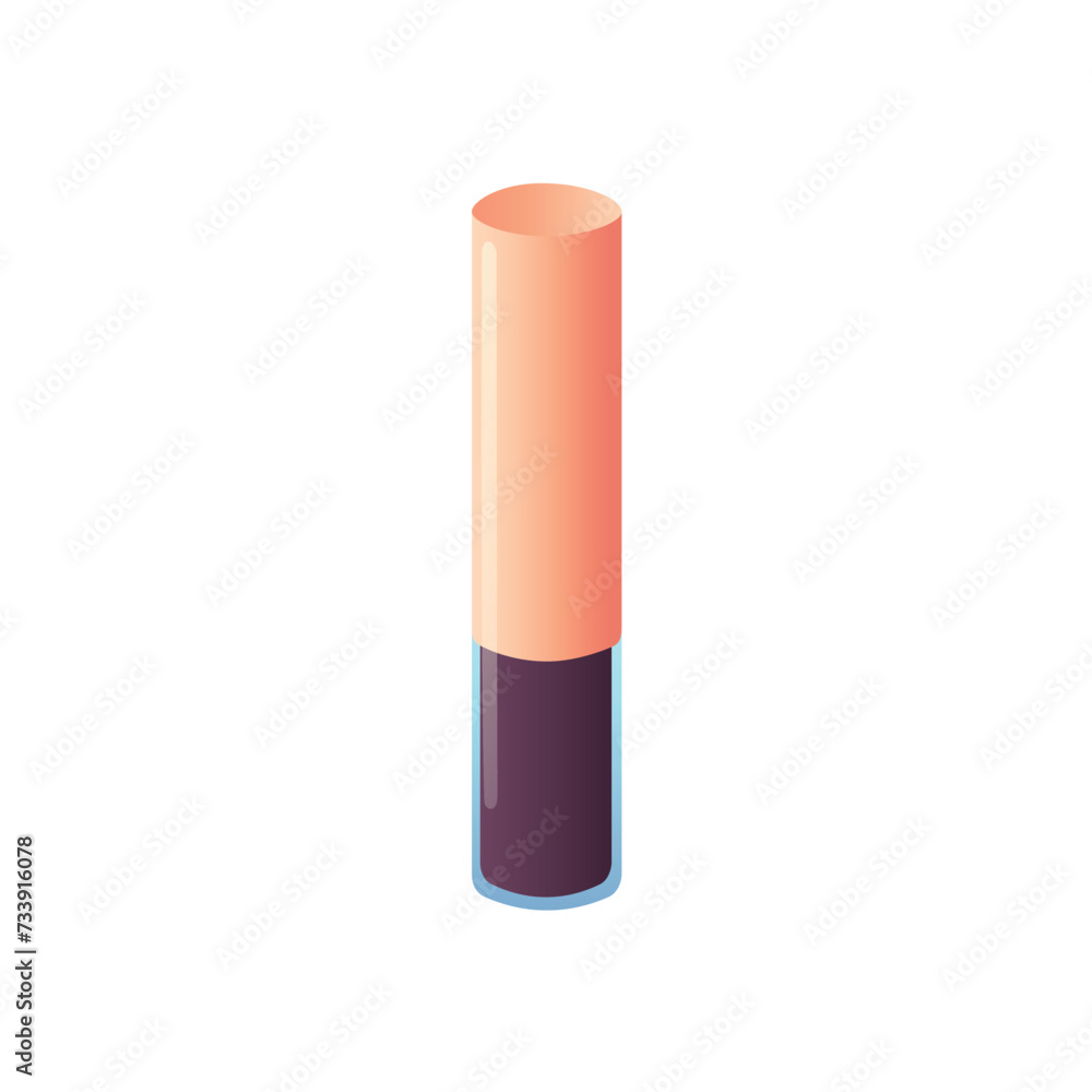 Cosmetic element of colorful set. This image accentuate the allure of cosmetic beauty through a delightful portrayal of a concealer. Vector illustration. Cosmetic element of colorful set. This image accentuate the allure of cosmetic beauty through a delightful portrayal of a concealer. Vector illustration.