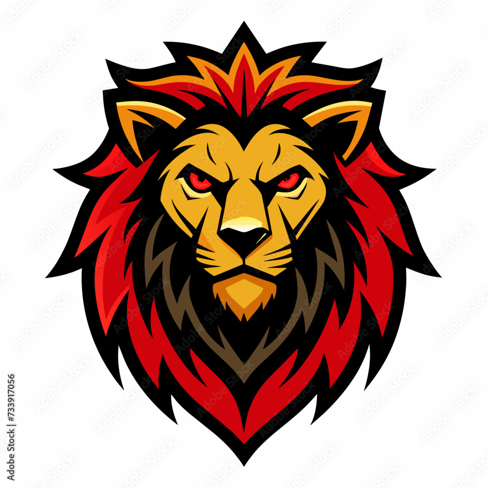 Obraz premium LION HEAD LOGO CREATED BY GENERATIVE AI