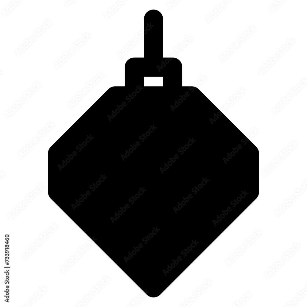 Obraz premium plumb bob vector glyph icon