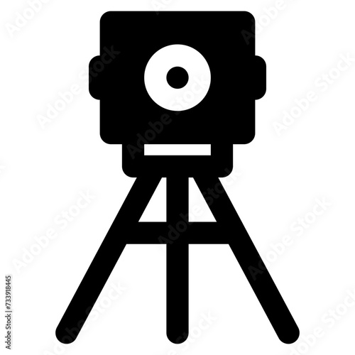 laser level vector glyph icon