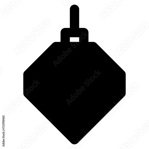 plumb bob vector glyph icon