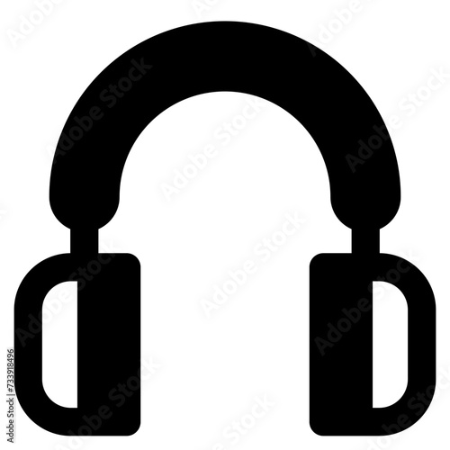 ear defenders vector glyph icon