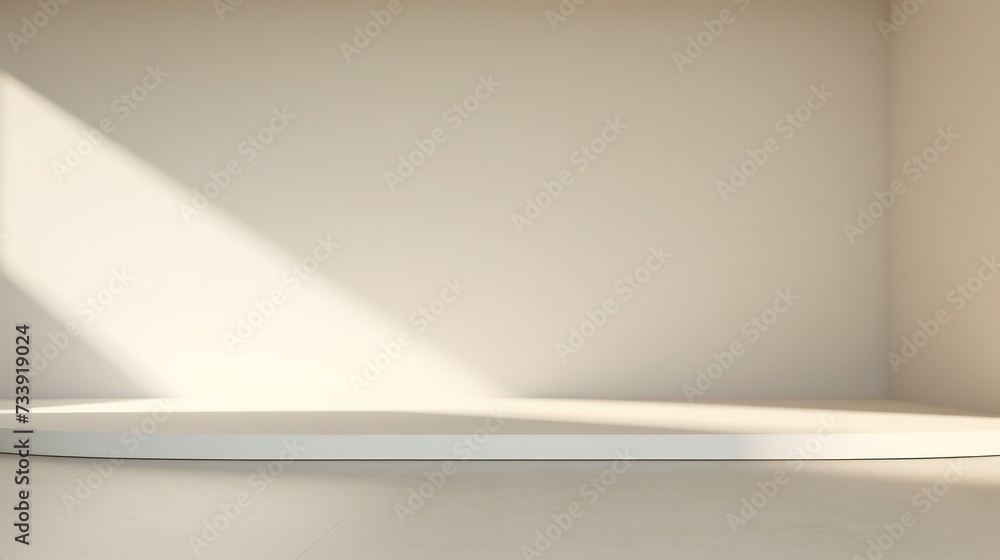 Minimalist White Room with Sunlight Shadow Spacious minimalist white room bathed in natural sunlight creating a sharp shadow, perfect for a tranquil setting or background.
Minimalist White Room with Sunlight Shadow Spacious minimalist white room bathed in natural sunlight creating a sharp shadow, perfect for a tranquil setting or background.