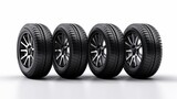 car tires are isolated on a white background.