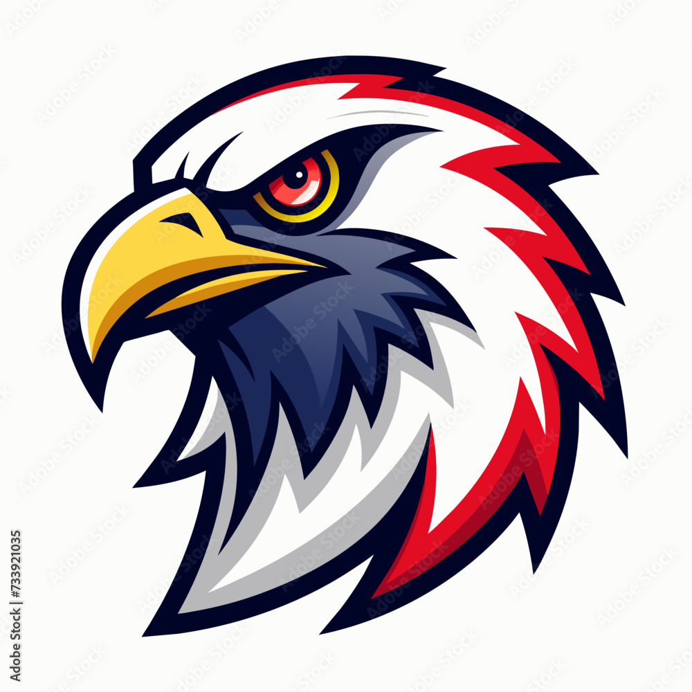 Obraz premium EAGLE HEAD LOGO CREATED BY GENERATIVE AI