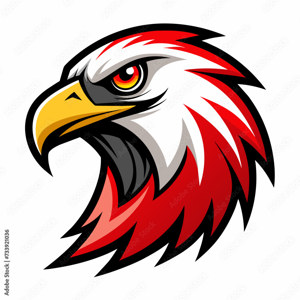 Obraz premium EAGLE HEAD LOGO CREATED BY GENERATIVE AI