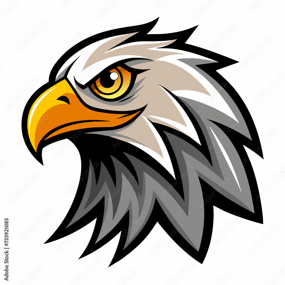 Obraz premium EAGLE HEAD LOGO CREATED BY GENERATIVE AI