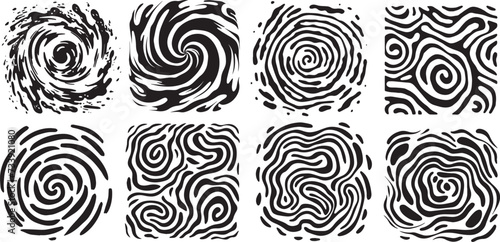 irregular abstract circular swirl patterns photo