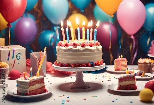 birthday cake and candles