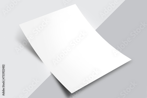 Blank white paper, mockup document