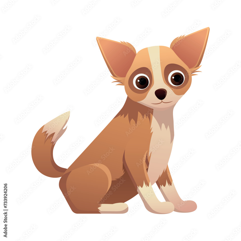 Dog of colorful set. This vibrant depiction of a cute puppy showcased in a colorful cartoon style against a pristine white backdrop. Vector illustration. Dog of colorful set. This vibrant depiction of a cute puppy showcased in a colorful cartoon style against a pristine white backdrop. Vector illustration.