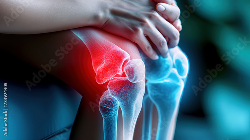 Person Holding Knee With Both Hands