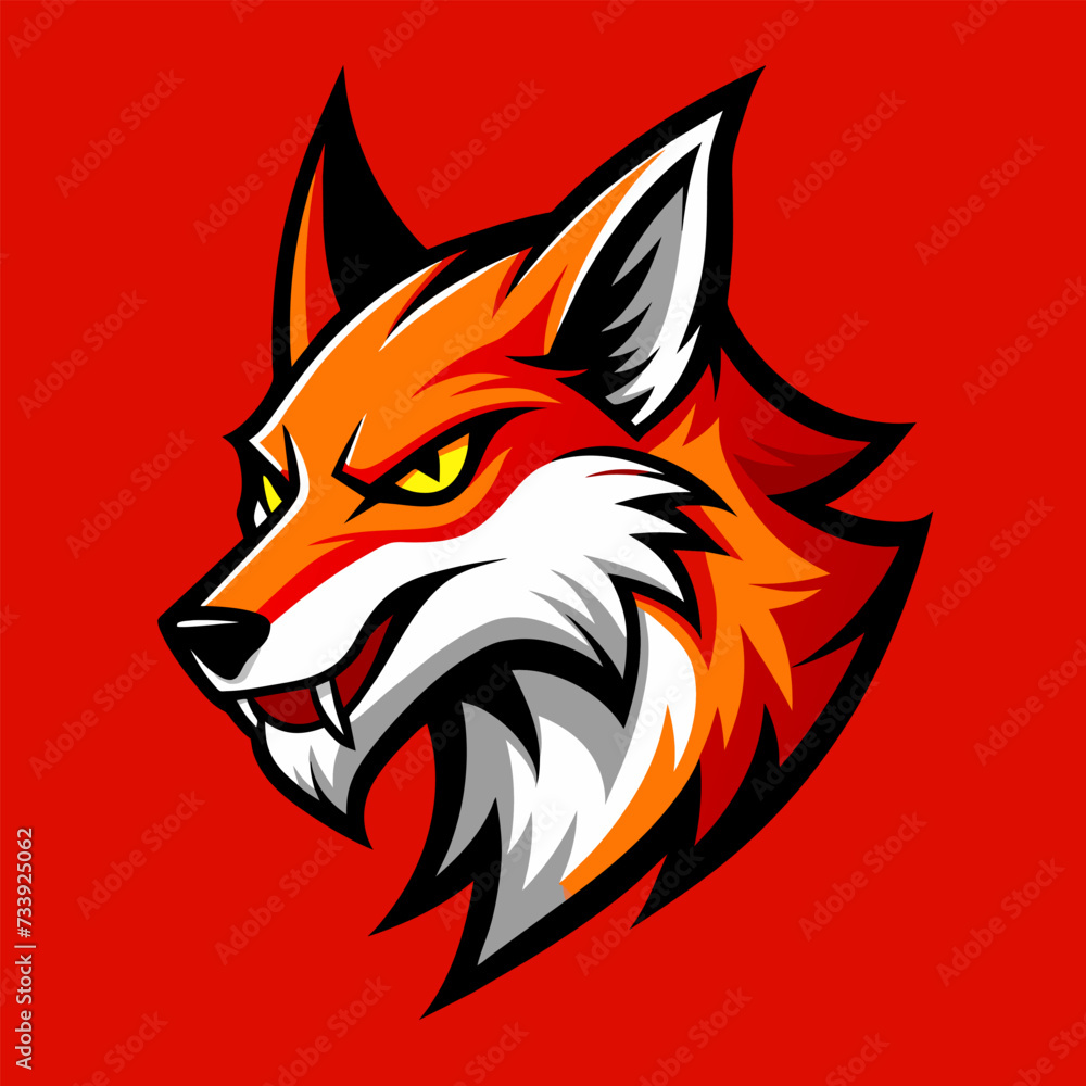 FOX HEAD LOGO CREATED BY GENERATIVE AI
