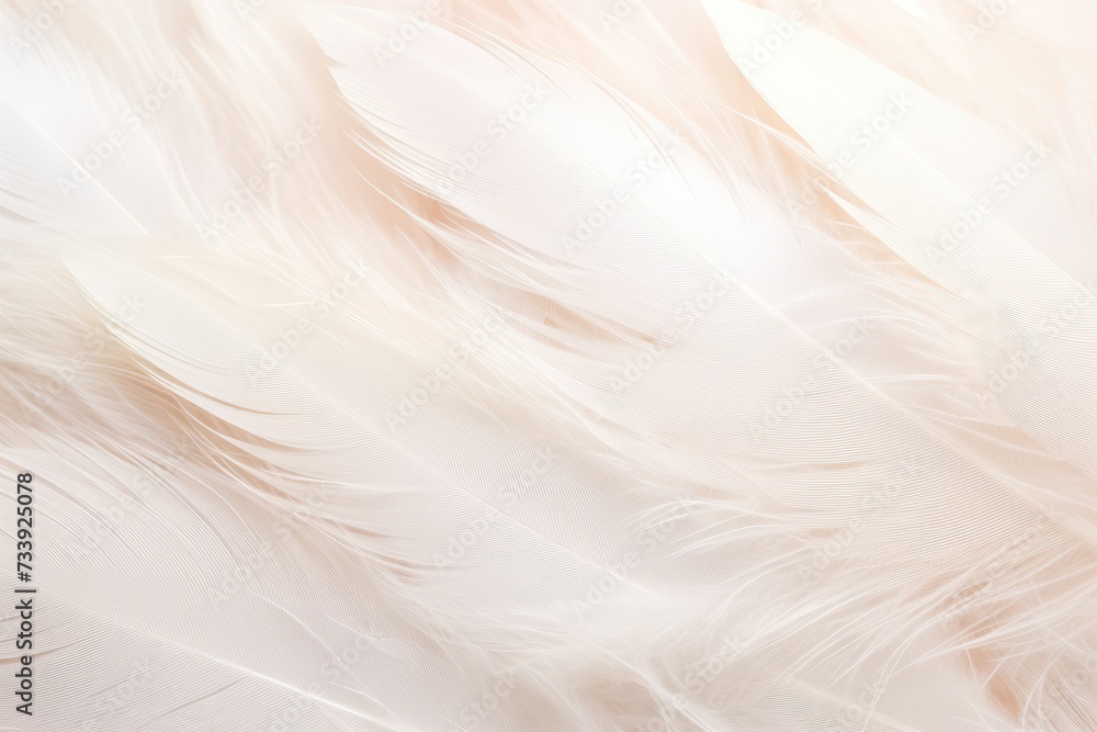 Feathers background for peace calm, Closeup, white and feathers background for spirituality for God, religion and hope, Ai generated Feathers background for peace calm, Closeup, white and feathers background for spirituality for God, religion and hope, Ai generated