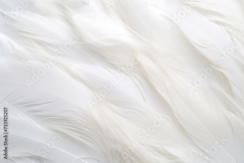 Feathers background for peace calm, Closeup, white and feathers background for spirituality for God, religion and hope, Ai generated © Tanu