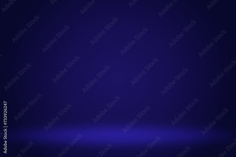 Abstract blue background,Smooth blur background like in a room with spot lights shining on the floor or on the stage,Vector illustration