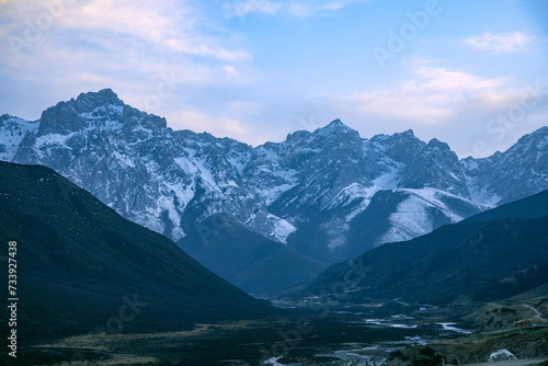 Maya Snow Mountain, Wuwei City, Gansu Province-blue sky against the landscape