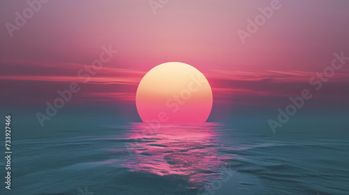 The Sun Sets Over the Ocean From a Boat © reddish