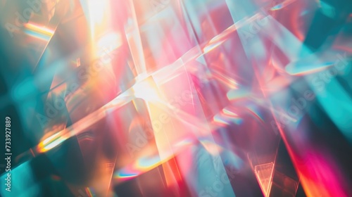 Colorful Prismatic Light Reflections on Abstract Background