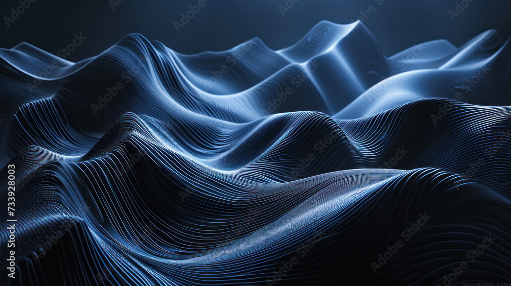 Computer Generated Image of Wavy Lines Computer Generated Image of Wavy Lines