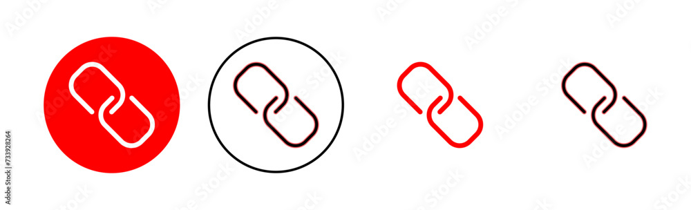 Link icon set illustration. Hyperlink chain sign and symbol Link icon set illustration. Hyperlink chain sign and symbol
