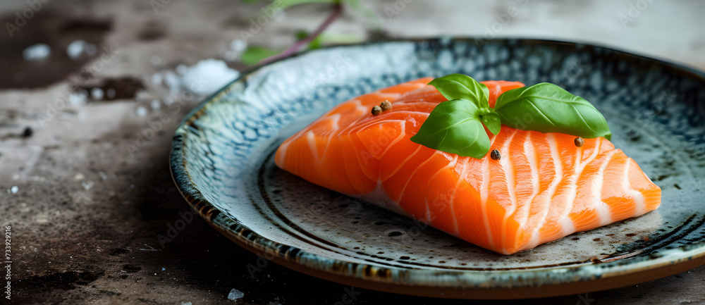 Fresh and healthy Japanese salmon sashimi Fresh and healthy Japanese salmon sashimi