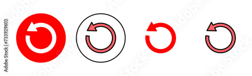 Refresh icon set illustration. Reload sign and symbol. Update icon.