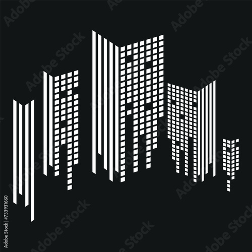 Modern city night background. EPS 10