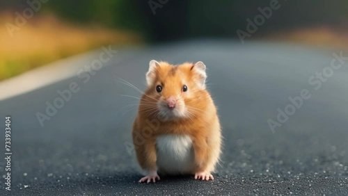 footage of a hamster on the highway photo