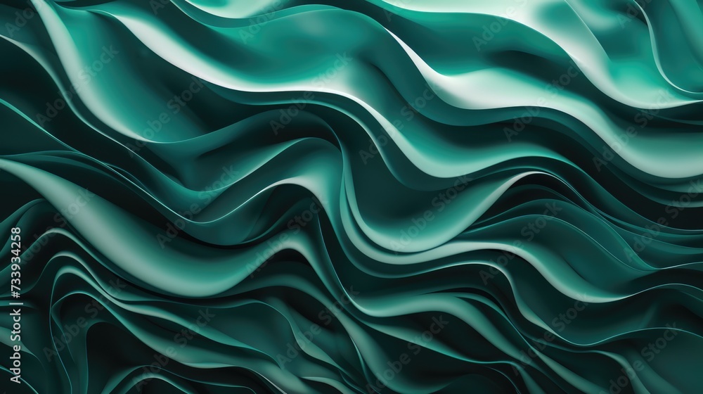 Obraz premium Abstract organic green wavy background