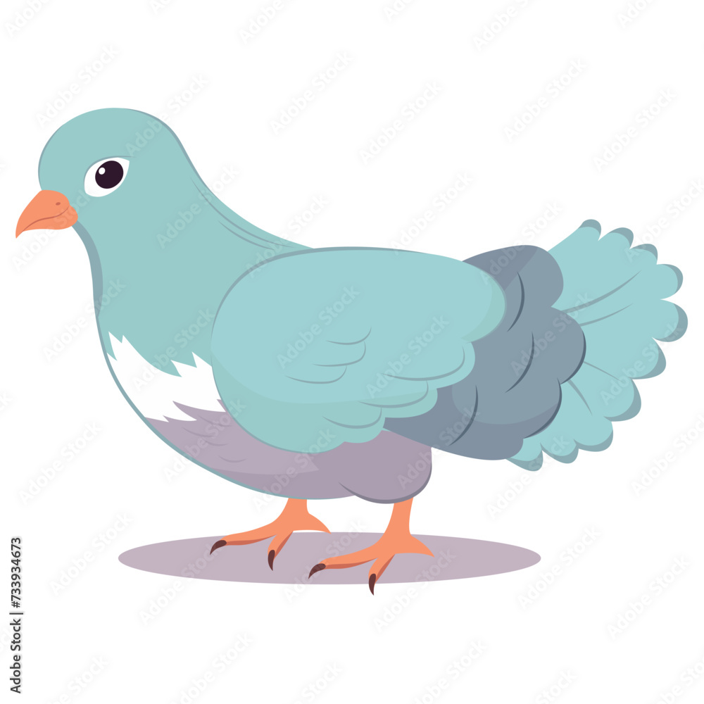 Dove of colorful set. This cartoon design of a street dove bursts with color and personality, offering a playful interpretation of this graceful bird. Vector illustration. Dove of colorful set. This cartoon design of a street dove bursts with color and personality, offering a playful interpretation of this graceful bird. Vector illustration.